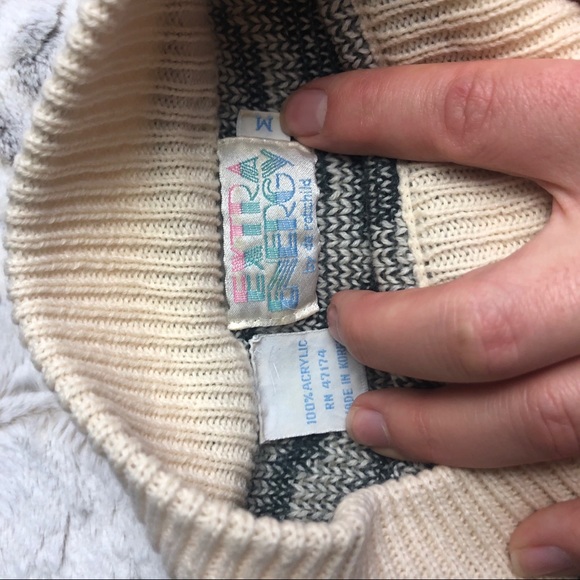 Vintage Extra Energy Zebra Print Sweater Size M - Picture 3 of 4